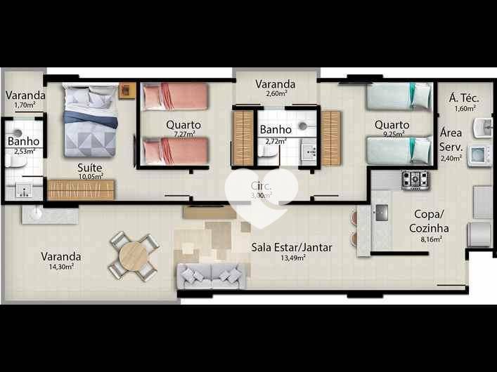 Apartamento à venda com 3 quartos, 88m² - Foto 15