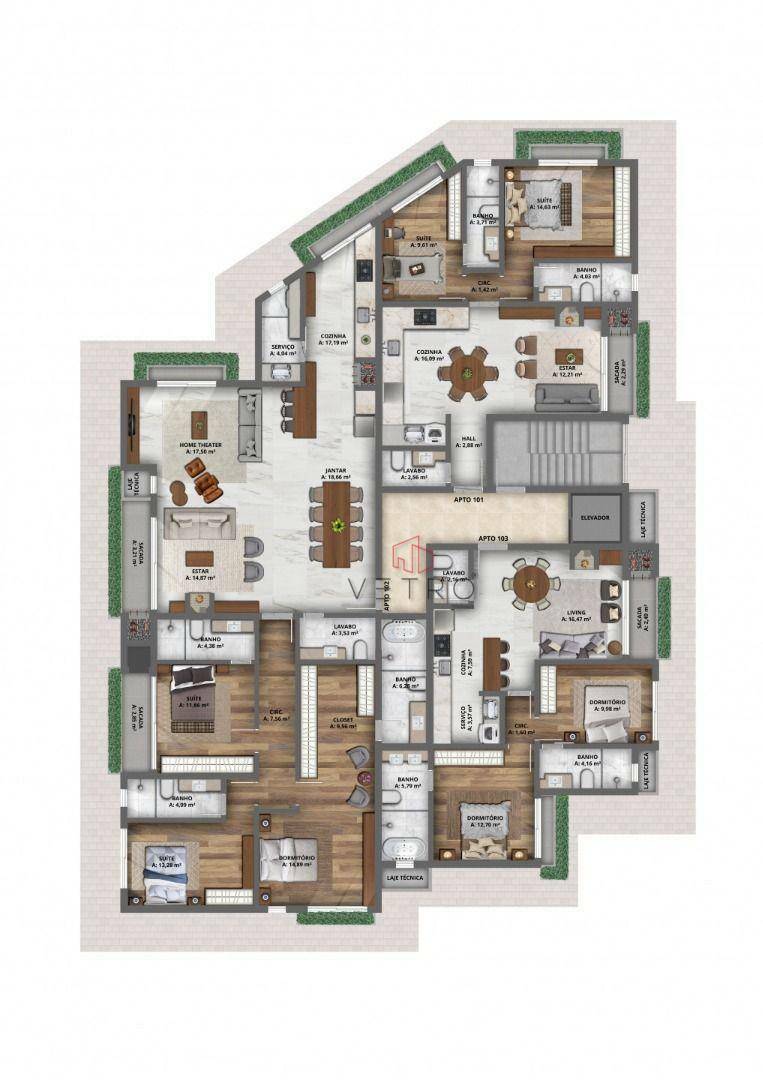 Apartamento à venda com 3 quartos, 156m² - Foto 8