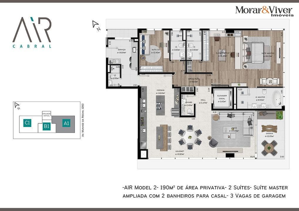 Apartamento à venda com 3 quartos, 190m² - Foto 18