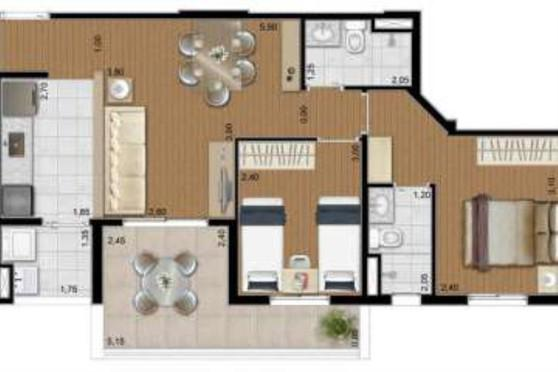 Apartamento à venda com 2 quartos, 63m² - Foto 4