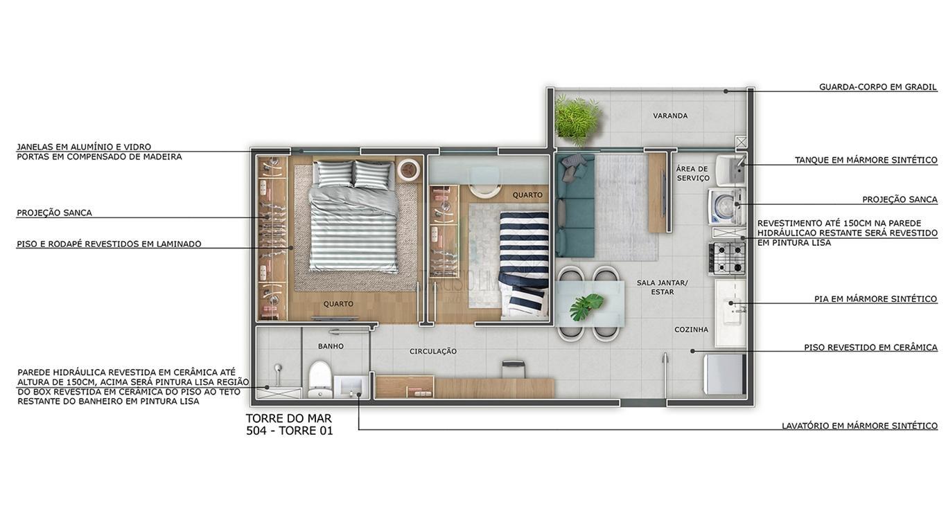 Apartamento à venda com 2 quartos, 43m² - Foto 19