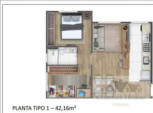 Apartamento à venda com 2 quartos, 40m² - Foto 6