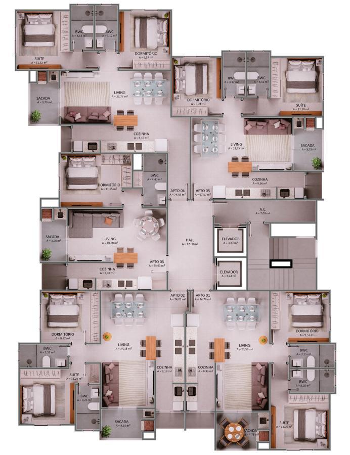 Apartamento à venda com 2 quartos, 74m² - Foto 25