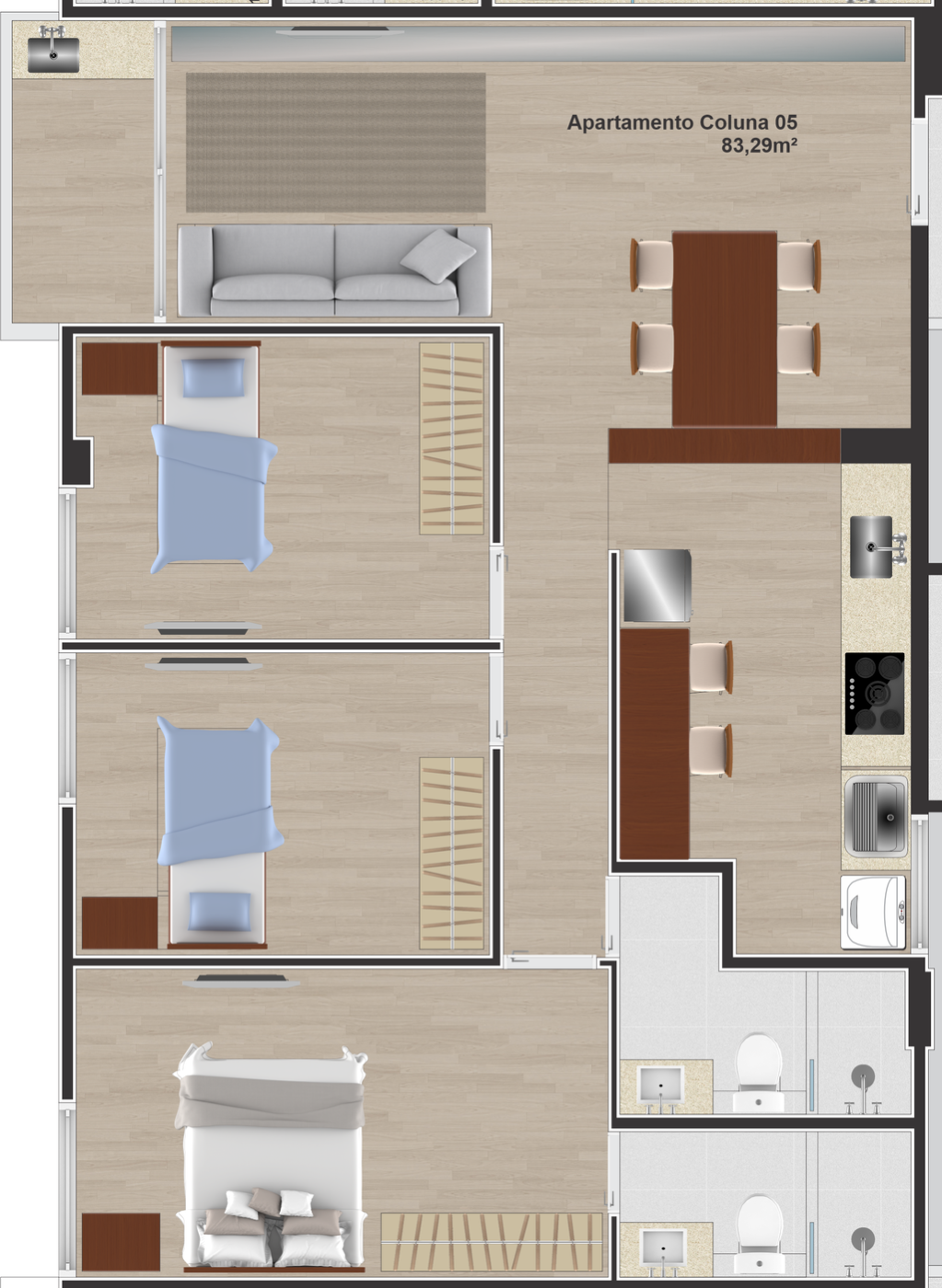 Apartamento à venda com 3 quartos, 76m² - Foto 19