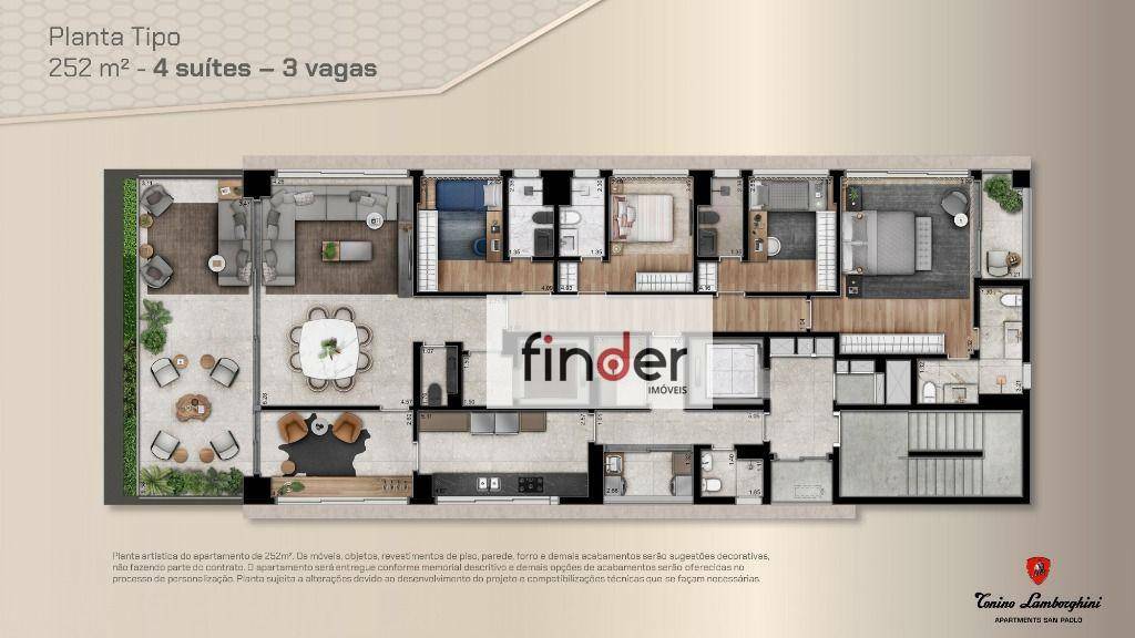 Apartamento à venda com 4 quartos, 252m² - Foto 8