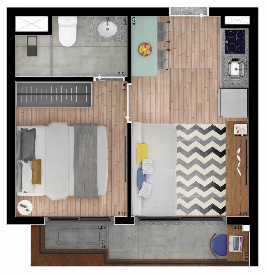 Apartamento à venda com 1 quarto, 2435m² - Foto 48