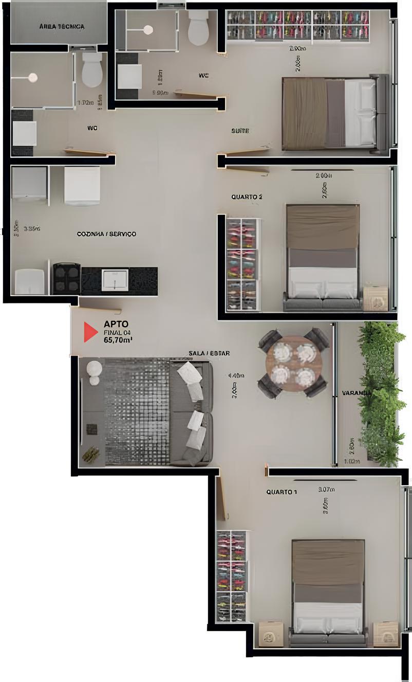 Apartamento à venda com 2 quartos, 5843m² - Foto 22