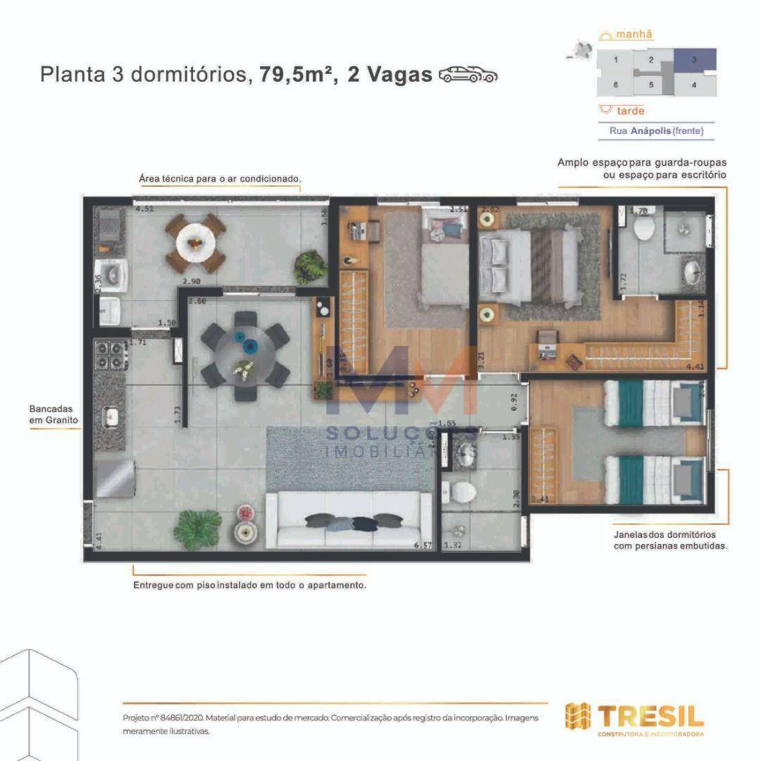 Apartamento à venda com 3 quartos, 79m² - Foto 13