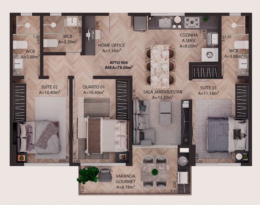 Apartamento à venda com 4 quartos, 120m² - Foto 32