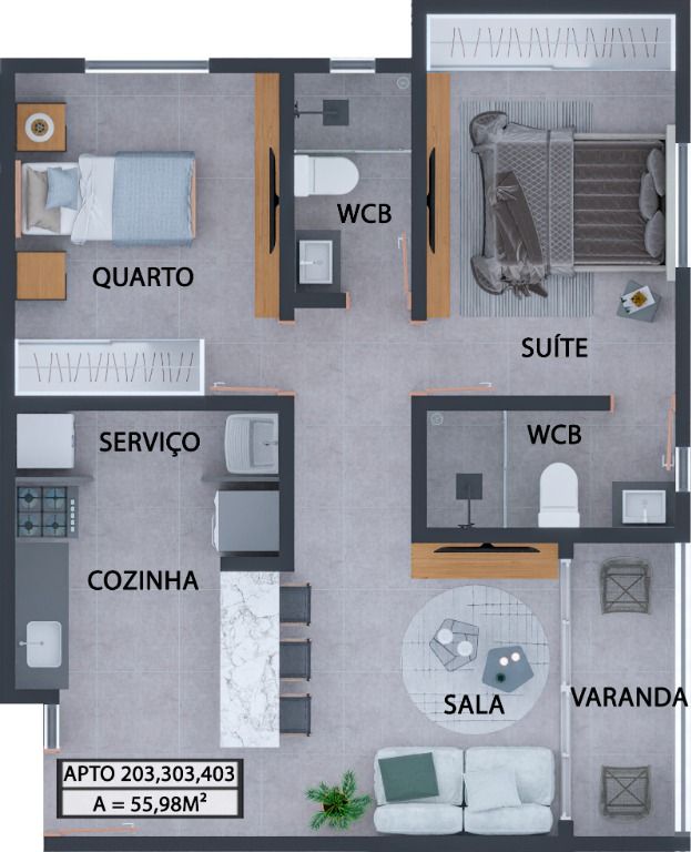 Apartamento à venda com 2 quartos, 54m² - Foto 25