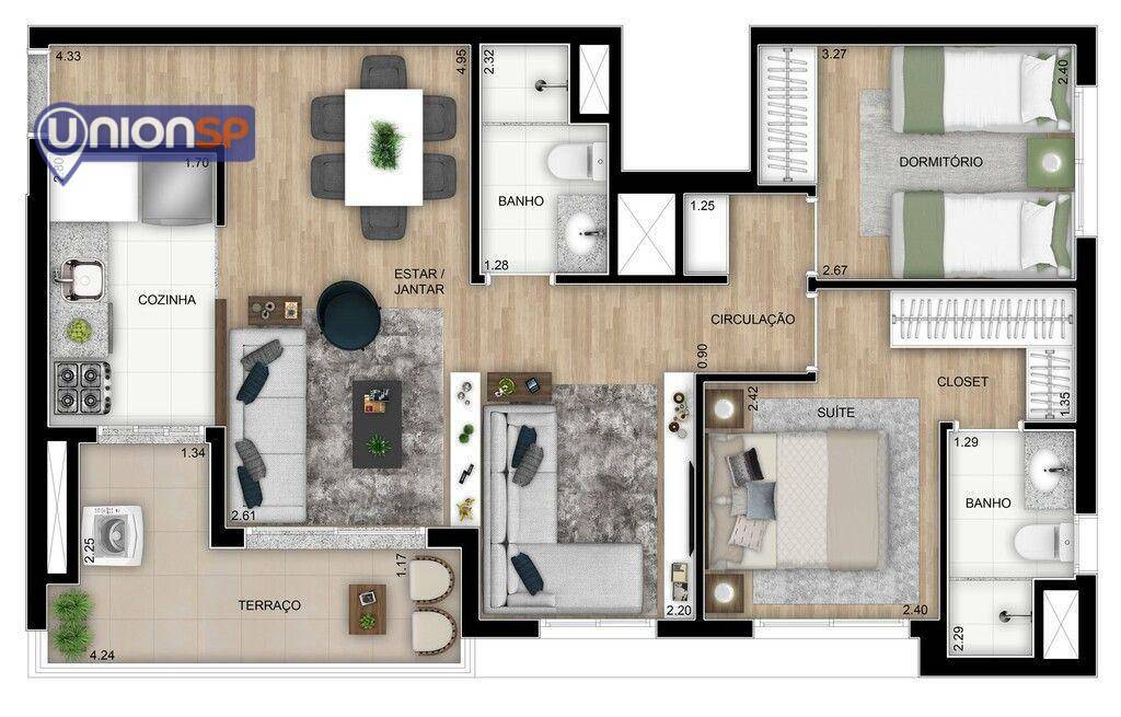 Apartamento à venda com 3 quartos, 68m² - Foto 26