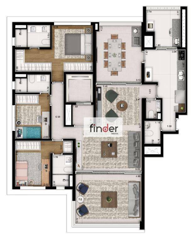 Apartamento à venda com 3 quartos, 163m² - Foto 26