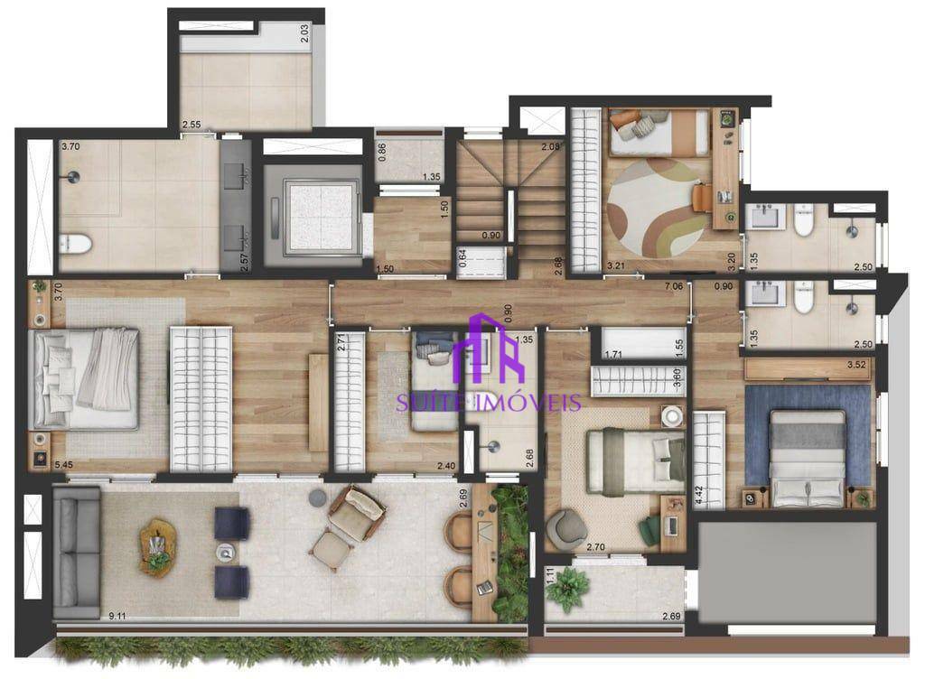 Apartamento à venda com 2 quartos, 127m² - Foto 44