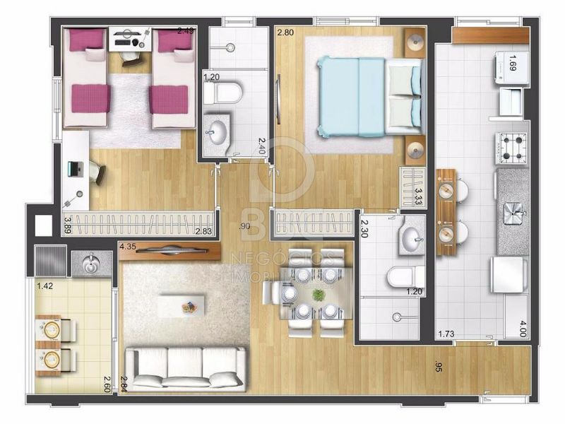 Apartamento à venda com 3 quartos, 81m² - Foto 27