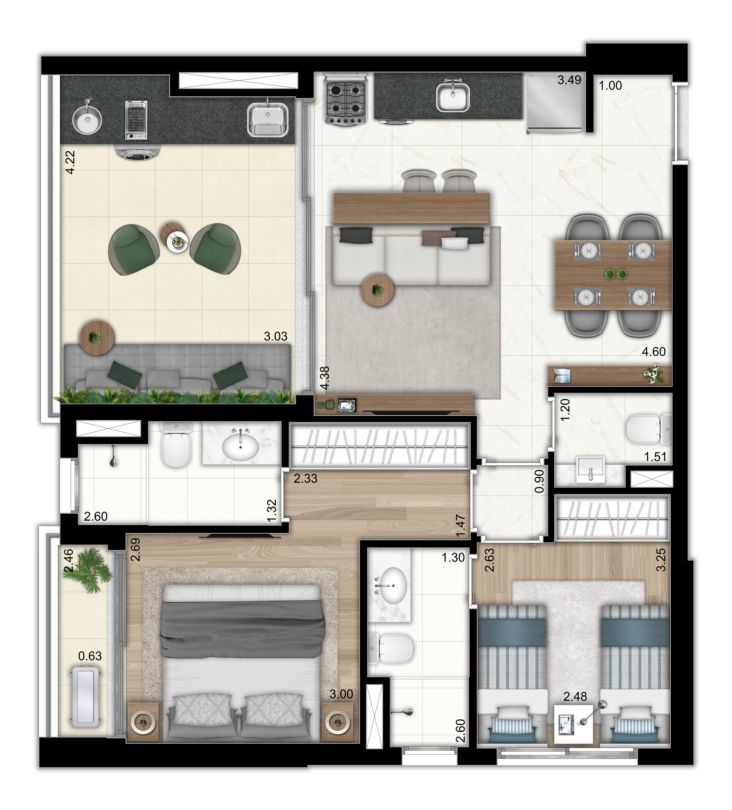 Apartamento à venda com 2 quartos, 78m² - Foto 5