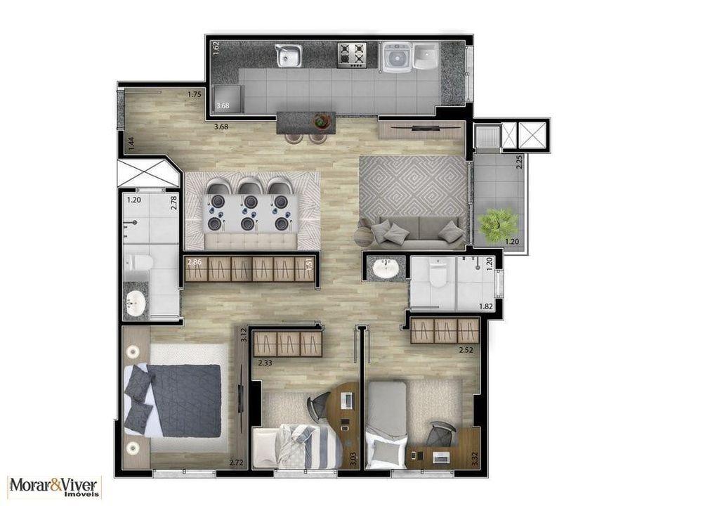 Apartamento à venda com 2 quartos, 68m² - Foto 33