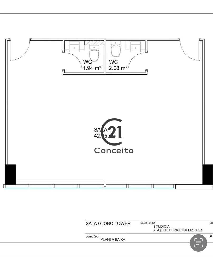 Conjunto Comercial-Sala para alugar, 50m² - Foto 2