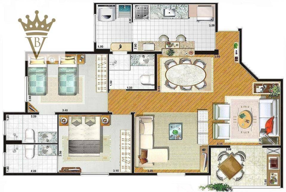 Apartamento à venda com 2 quartos, 71m² - Foto 3