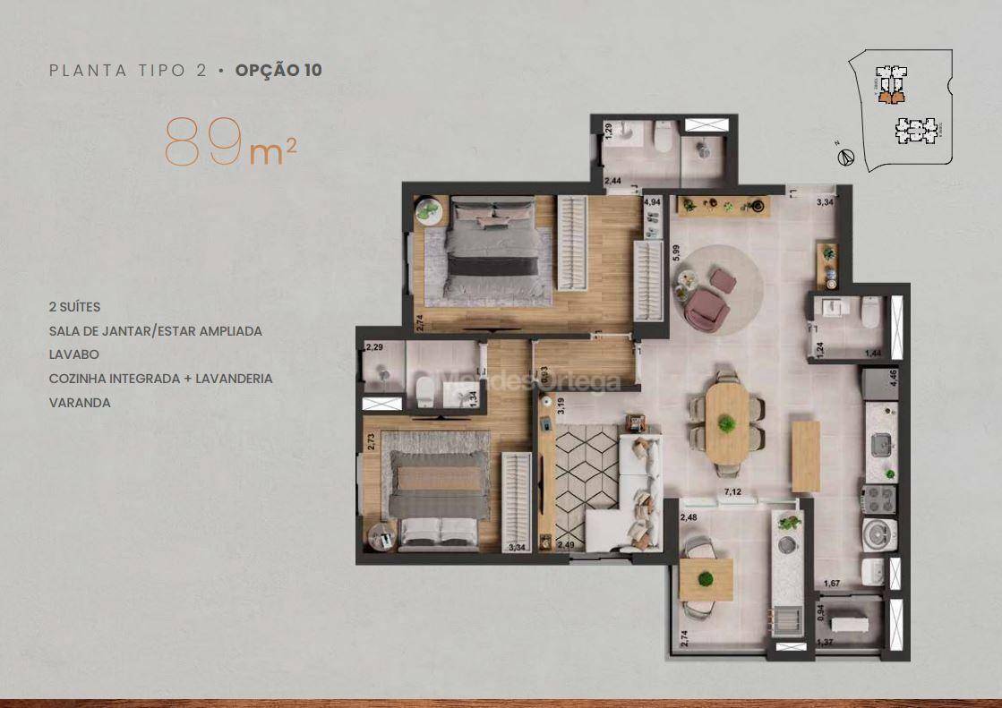 Apartamento à venda com 2 quartos, 67m² - Foto 26