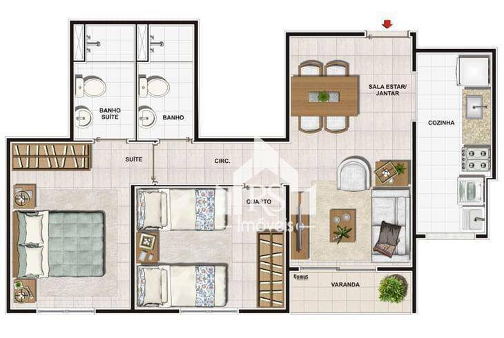 Apartamento à venda com 3 quartos, 65m² - Foto 37