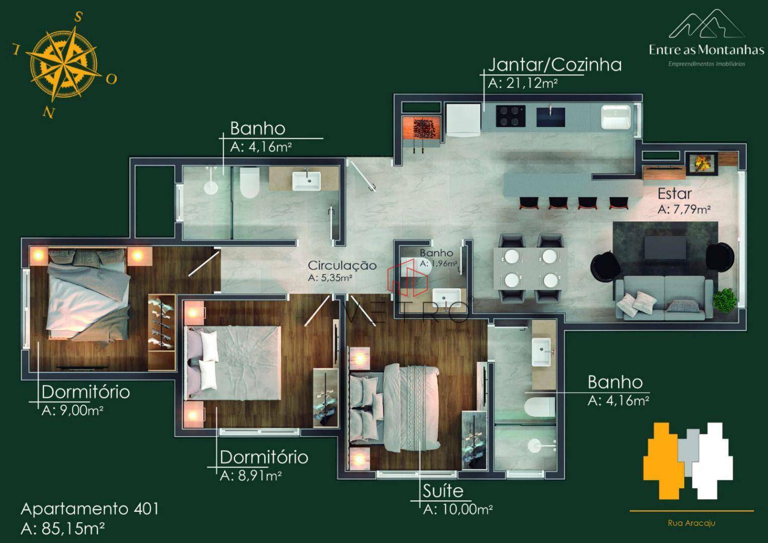 Apartamento à venda com 3 quartos, 97m² - Foto 4