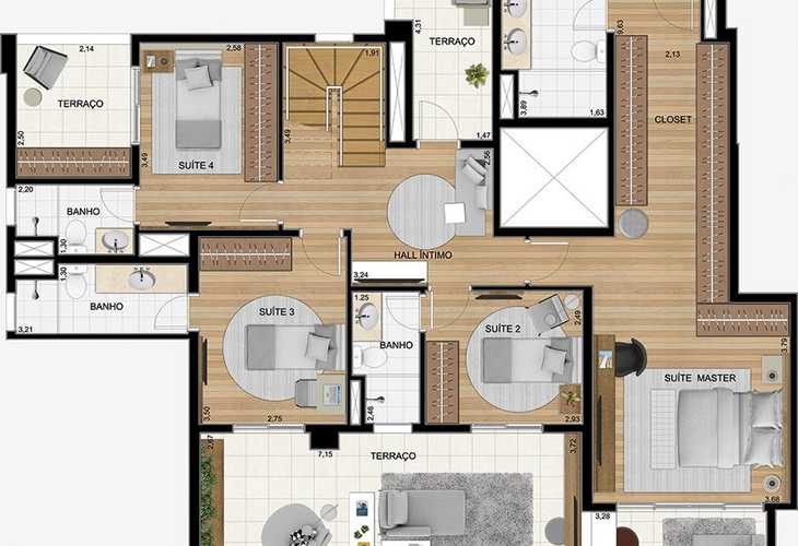 Apartamento à venda com 4 quartos, 170m² - Foto 7