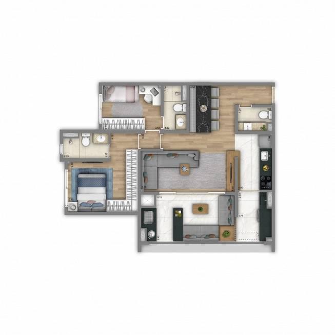 Apartamento à venda com 2 quartos, 67m² - Foto 14