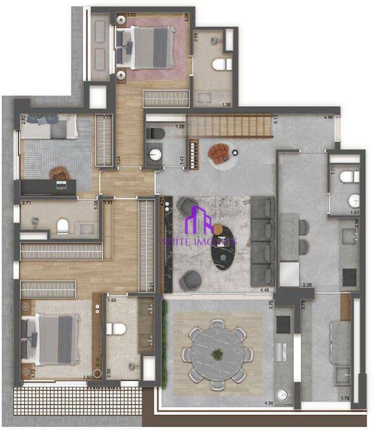 Apartamento à venda com 3 quartos, 184m² - Foto 19