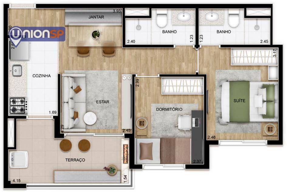 Apartamento à venda com 3 quartos, 67m² - Foto 19