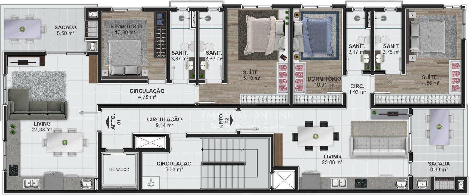 Apartamento à venda com 2 quartos, 80m² - Foto 14