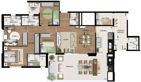 Apartamento à venda com 3 quartos, 137m² - Foto 6