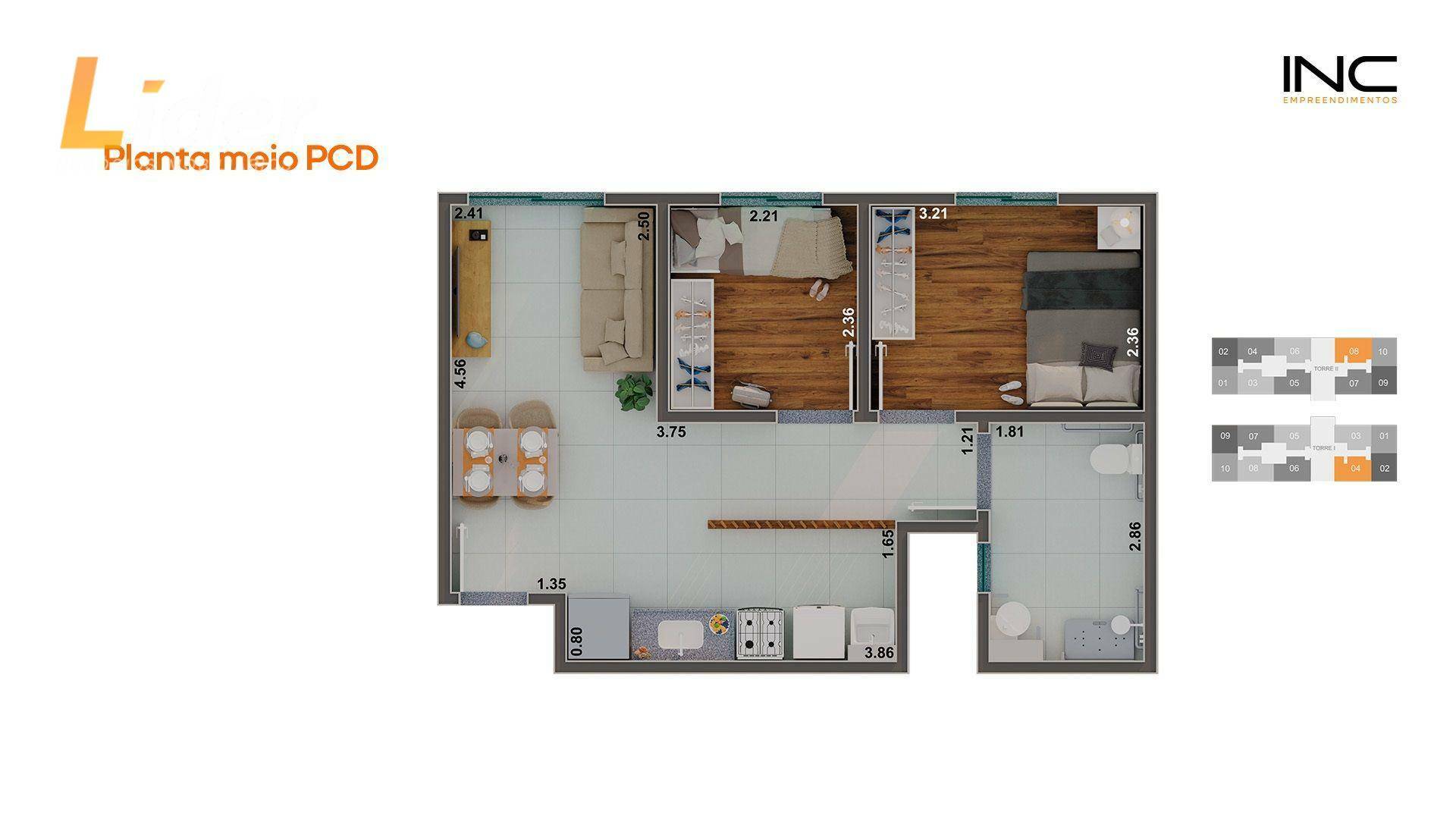 Apartamento à venda com 2 quartos, 41m² - Foto 12