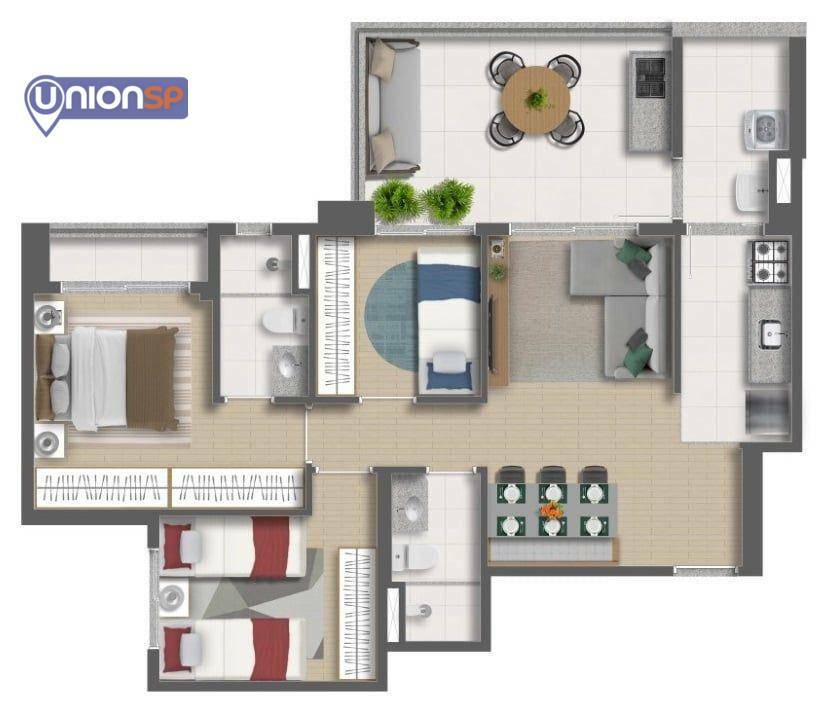 Apartamento à venda com 3 quartos, 74m² - Foto 17