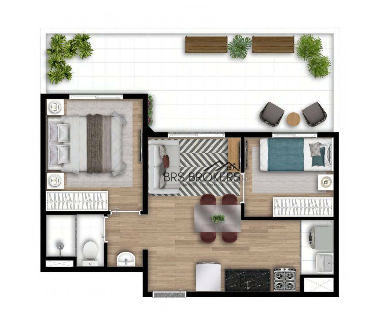 Apartamento à venda com 2 quartos, 33m² - Foto 65