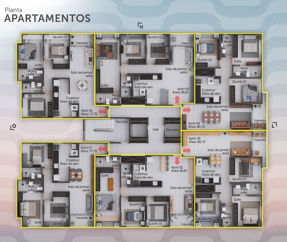 Apartamento à venda com 3 quartos, 77m² - Foto 13