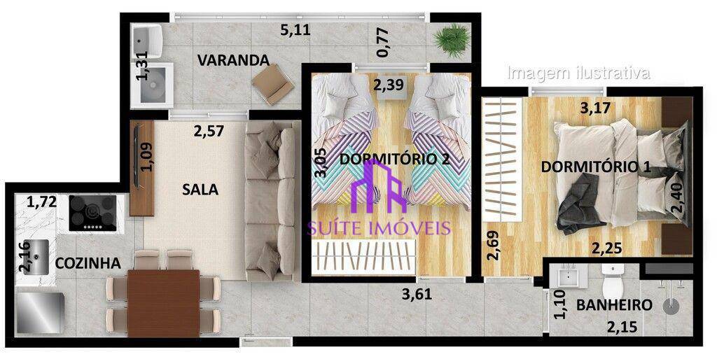 Apartamento à venda com 2 quartos, 115m² - Foto 9