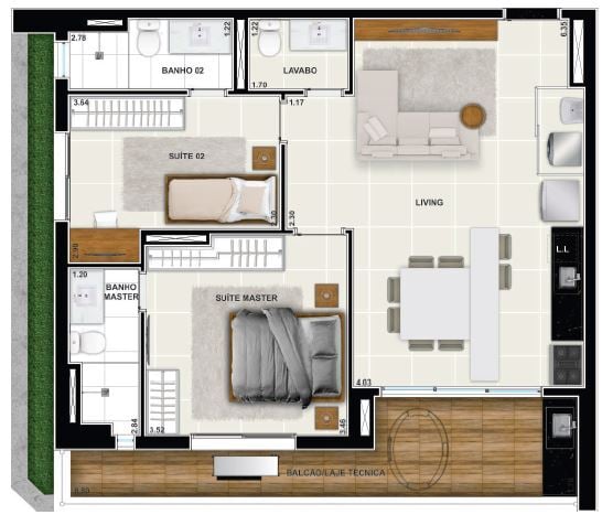 Apartamento, 1 quarto, 51 m² - Foto 61