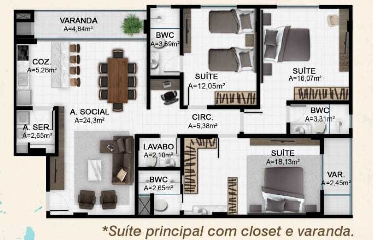 Apartamento à venda com 4 quartos, 25811m² - Foto 37