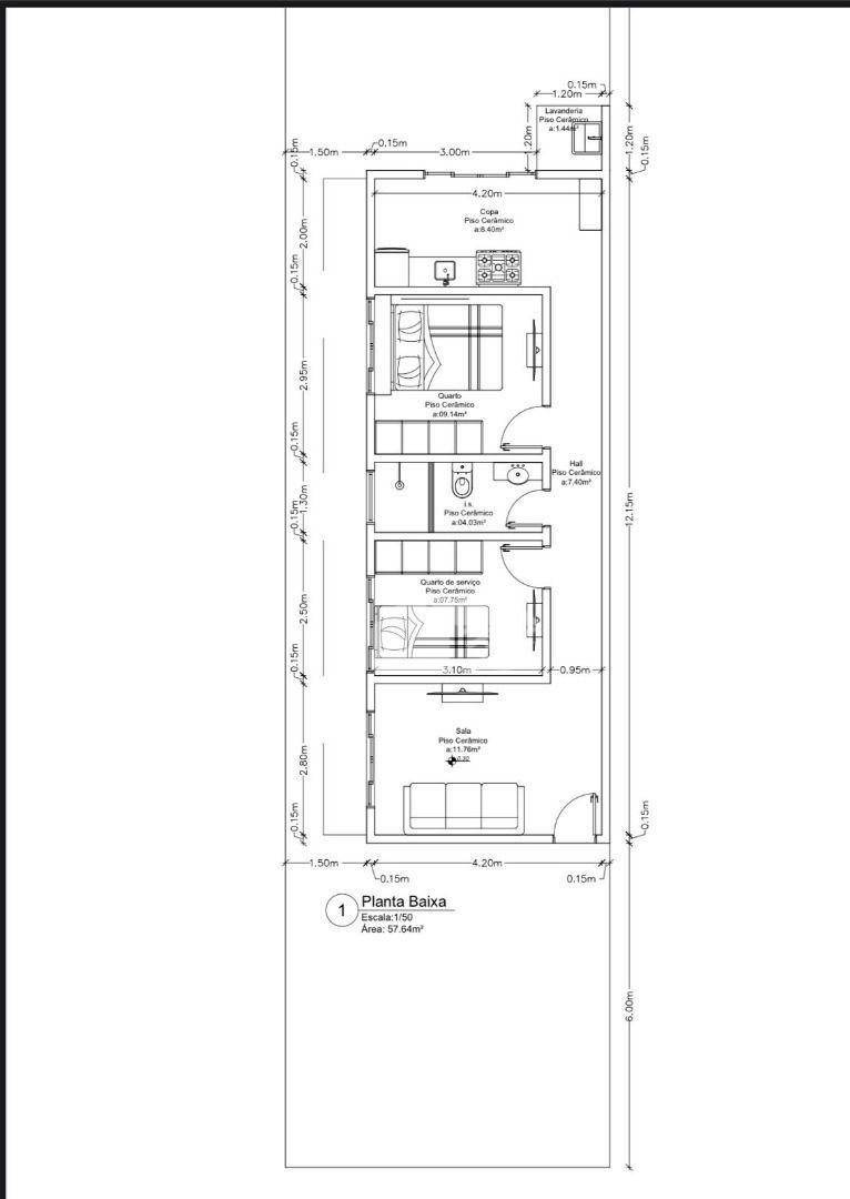 Casa, 2 quartos, 57 m² - Foto 2