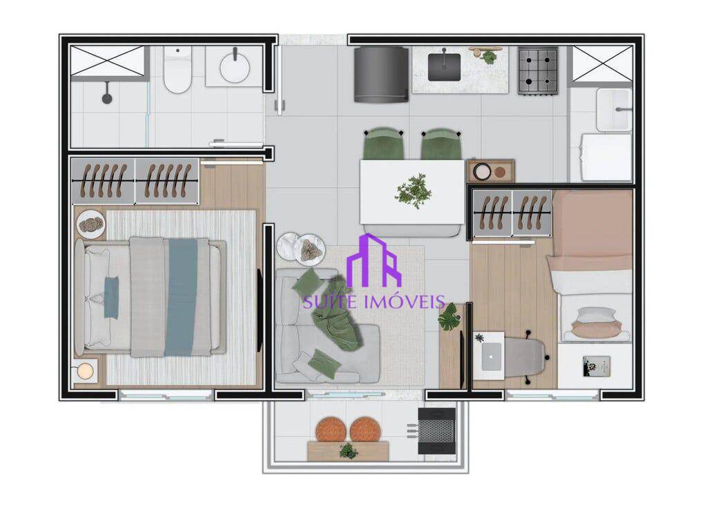 Apartamento à venda com 2 quartos, 35m² - Foto 4