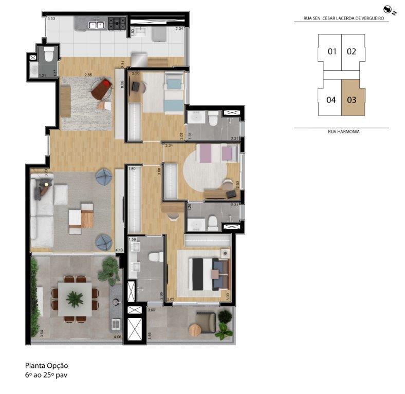 Apartamento à venda com 3 quartos, 122m² - Foto 18