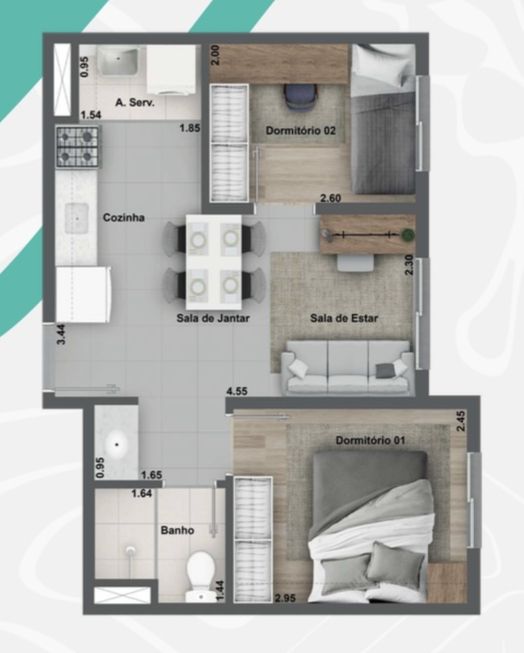 Apartamento à venda com 2 quartos, 43m² - Foto 41