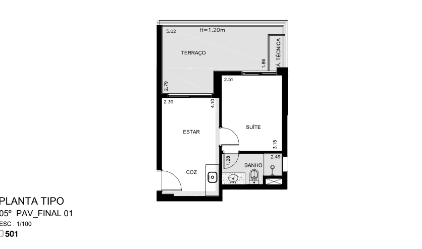 Apartamento à venda com 1 quarto, 40m² - Foto 2