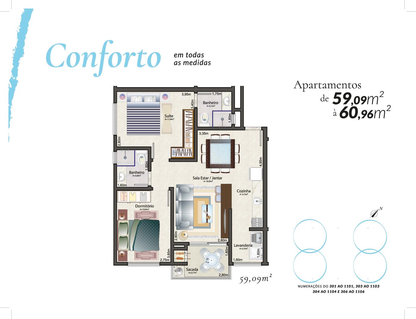 Apartamento à venda com 2 quartos, 59m² - Foto 10