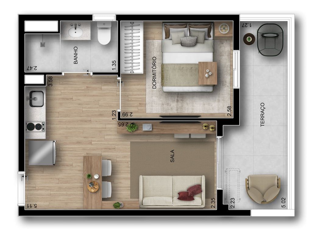 Apartamento à venda com 1 quarto, 31m² - Foto 13