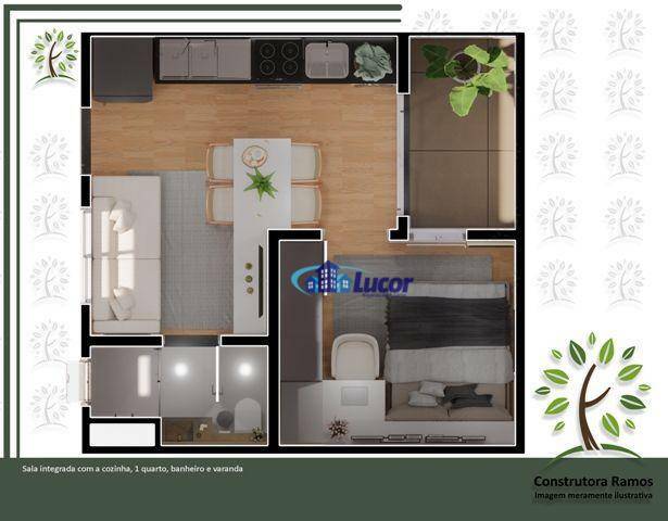 Apartamento à venda com 1 quarto, 30m² - Foto 2