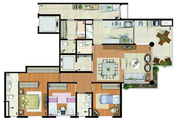 Apartamento à venda com 3 quartos, 132m² - Foto 4