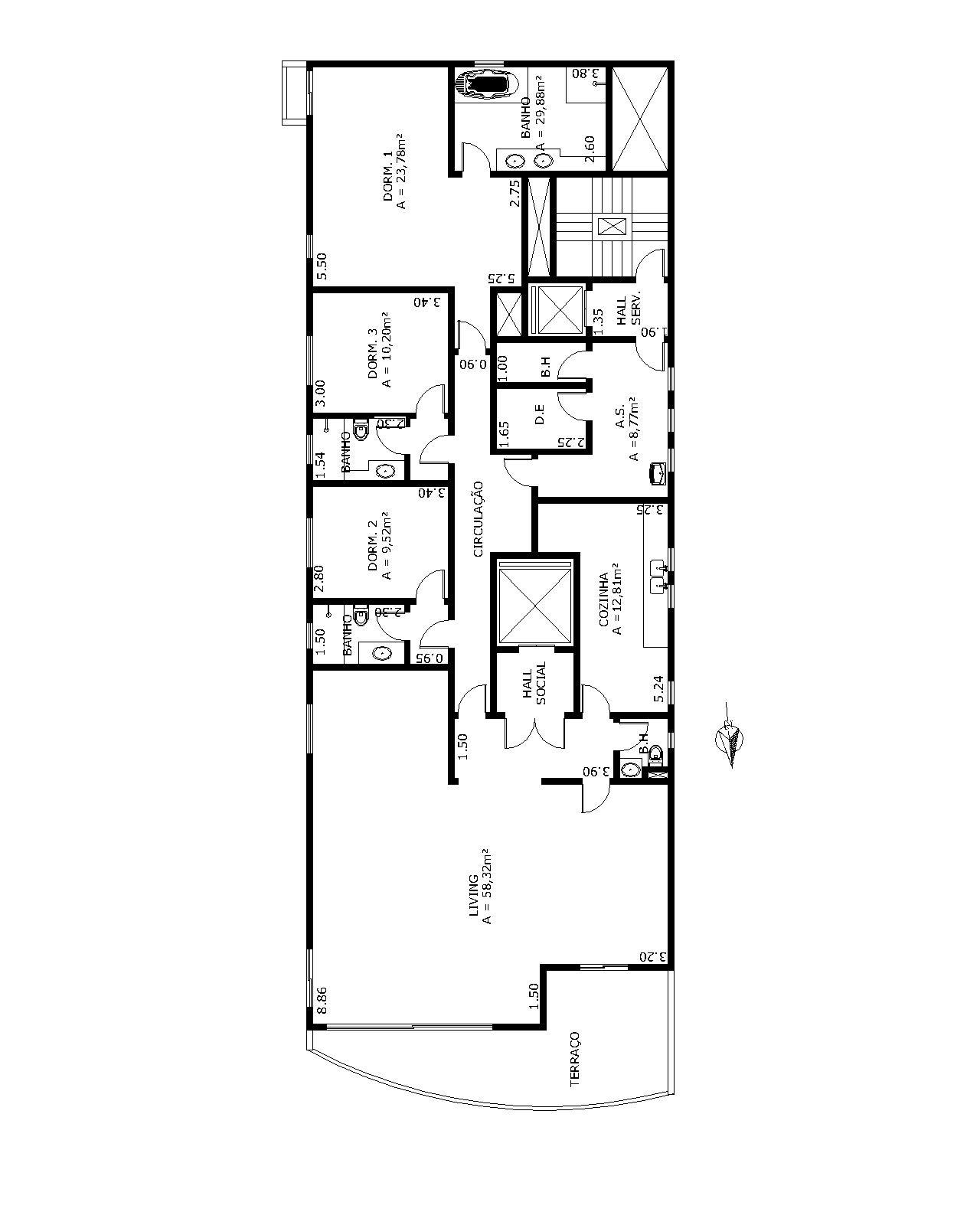 Apartamento à venda com 3 quartos, 222m² - Foto 3