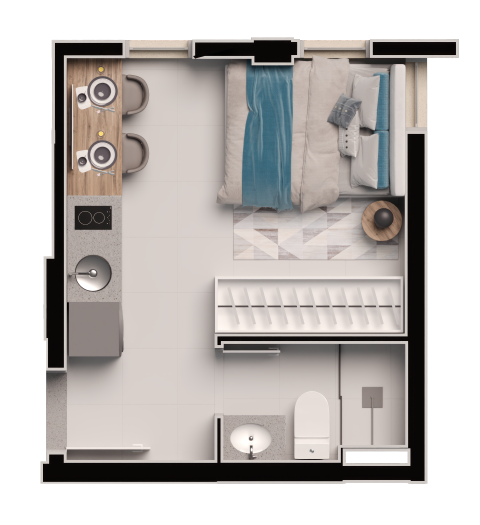 Apartamento à venda com 1 quarto, 1487m² - Foto 11