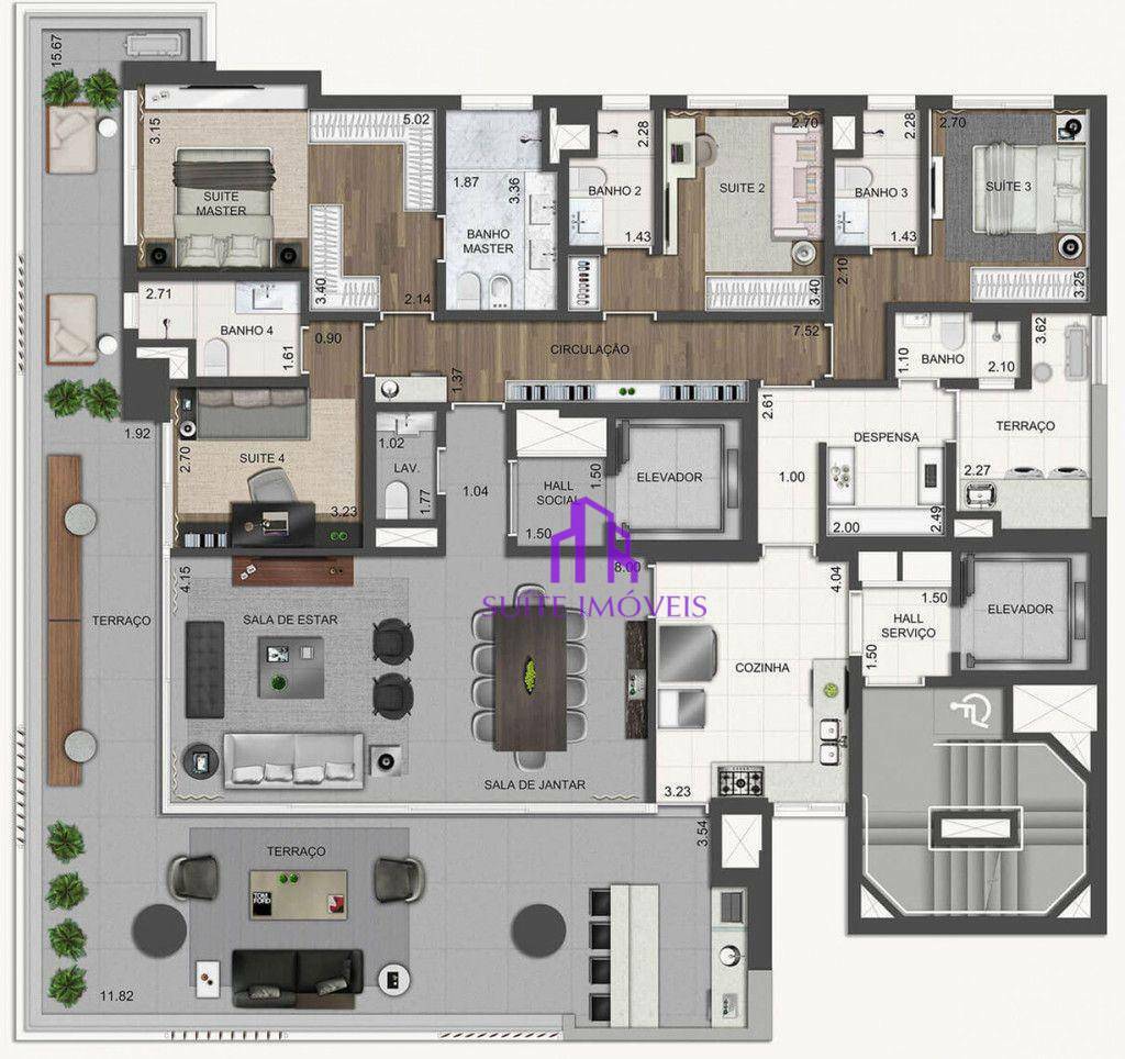 Apartamento à venda com 4 quartos, 252m² - Foto 30